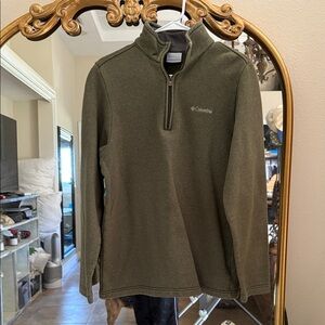 Columbia Forest Green Half-Zip Fleece
